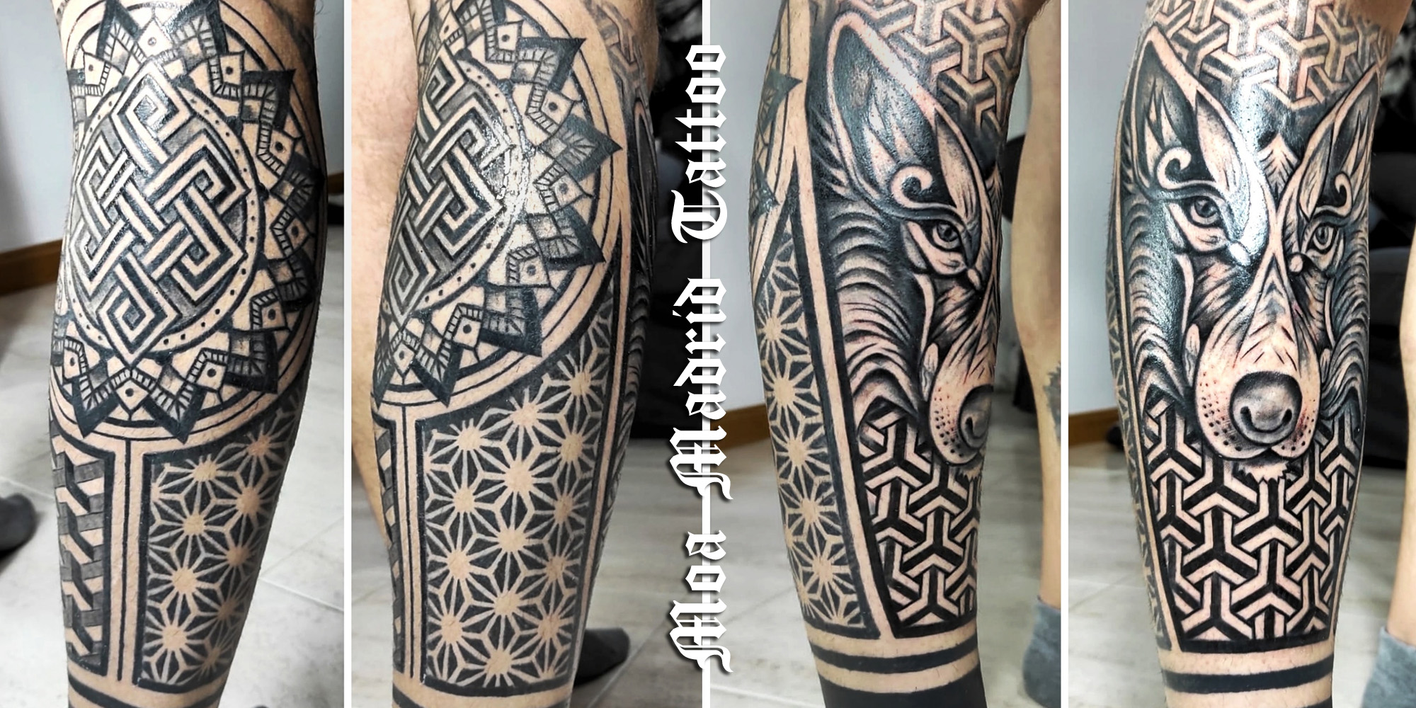 Moderno tatuaje fusión de estilos