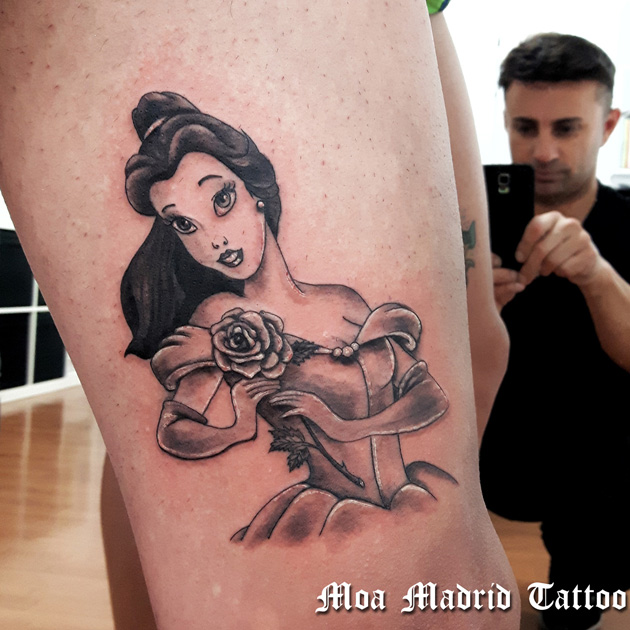 Tatuaje Disney La Bella y la Bestia