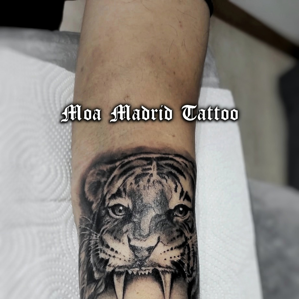 Gran tatuaje en realismo en todo el brazo y hombro