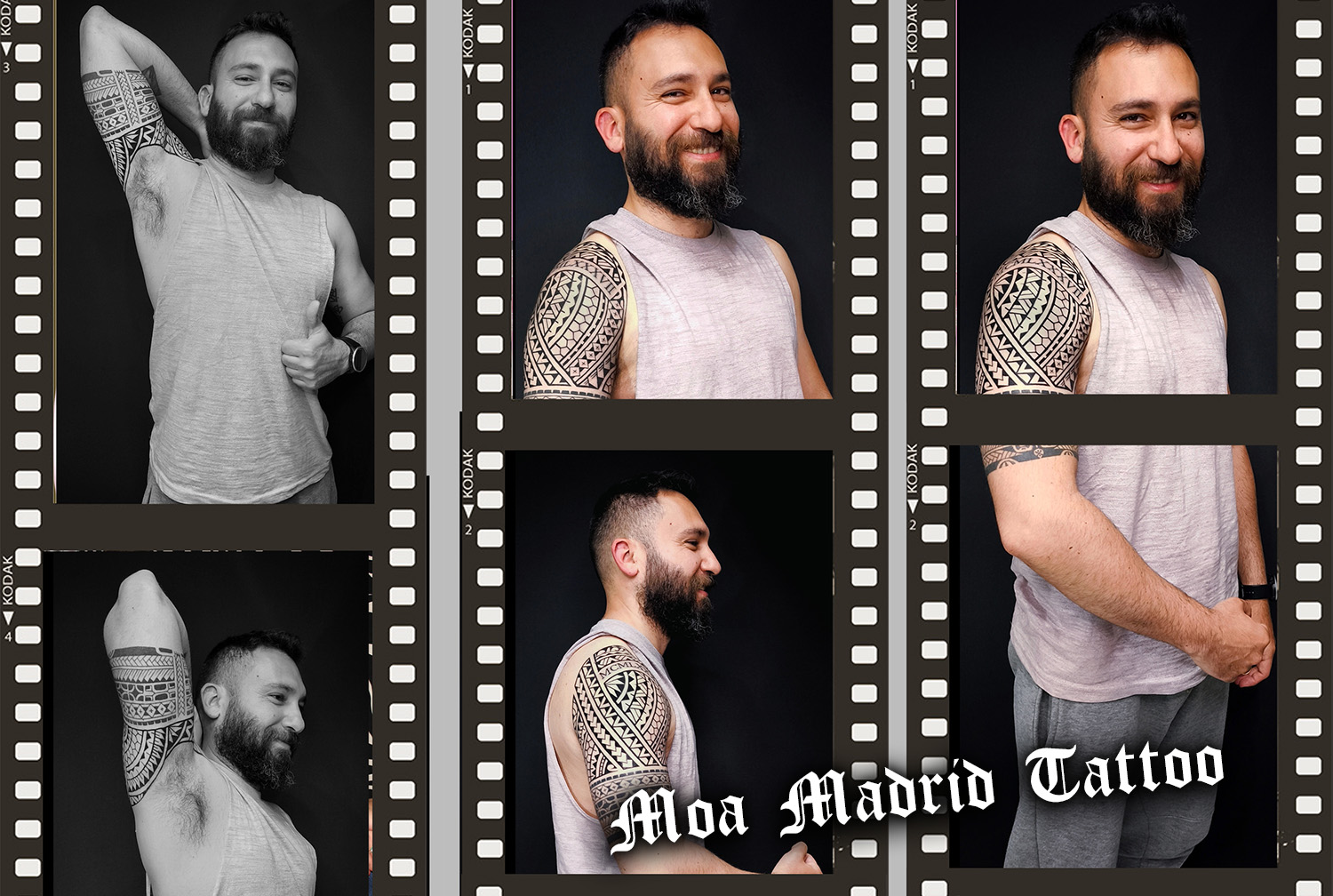 Tatuaje samoano en el hombro