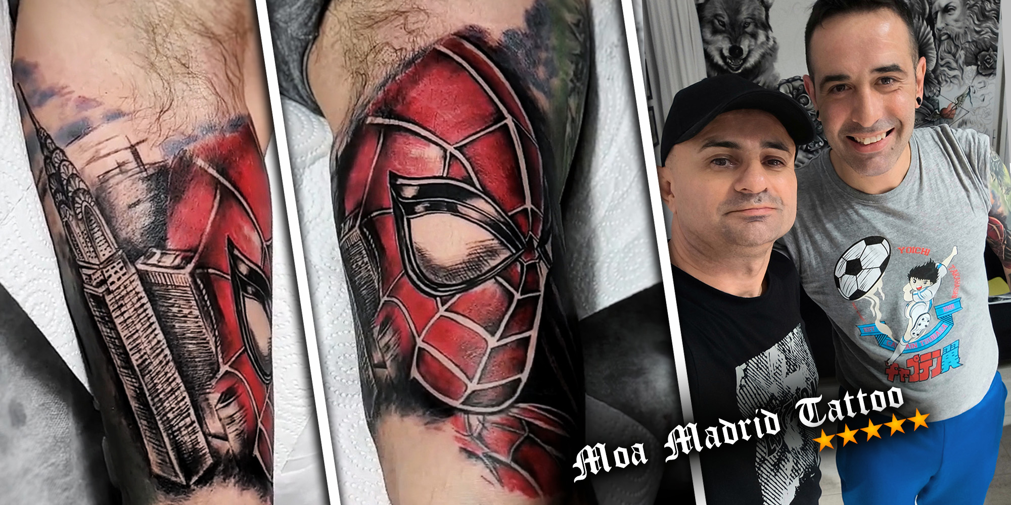 Opiniones de clientes sobre Moa Madrid Tattoo - Tatuaje de Spiderman, New York
