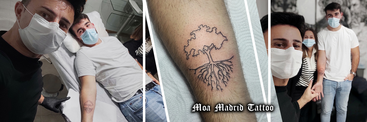 Novedades Moa Madrid Tattoo - Tatuaje de árbol en antebrazo para cliente de Francia