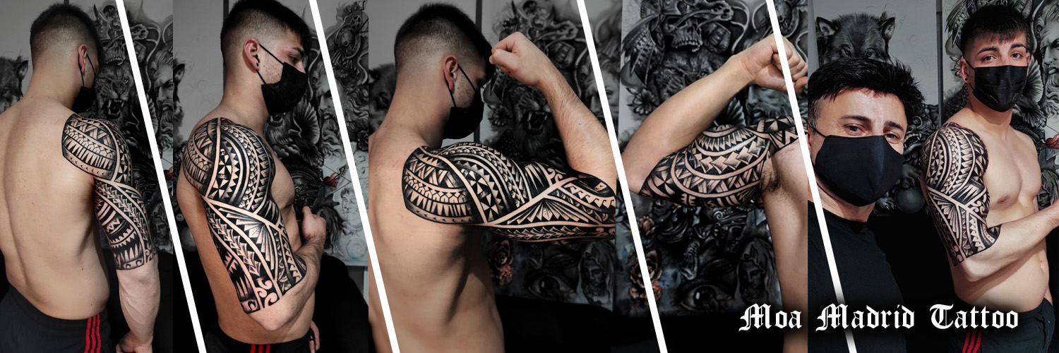 Novedades Moa Madrid Tattoo - Tatuaje samoano siguiendo las formas del brazo