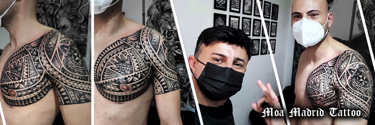 Novedades Moa Madrid Tattoo - Tatuaje maori adaptado a la forma del pectoral