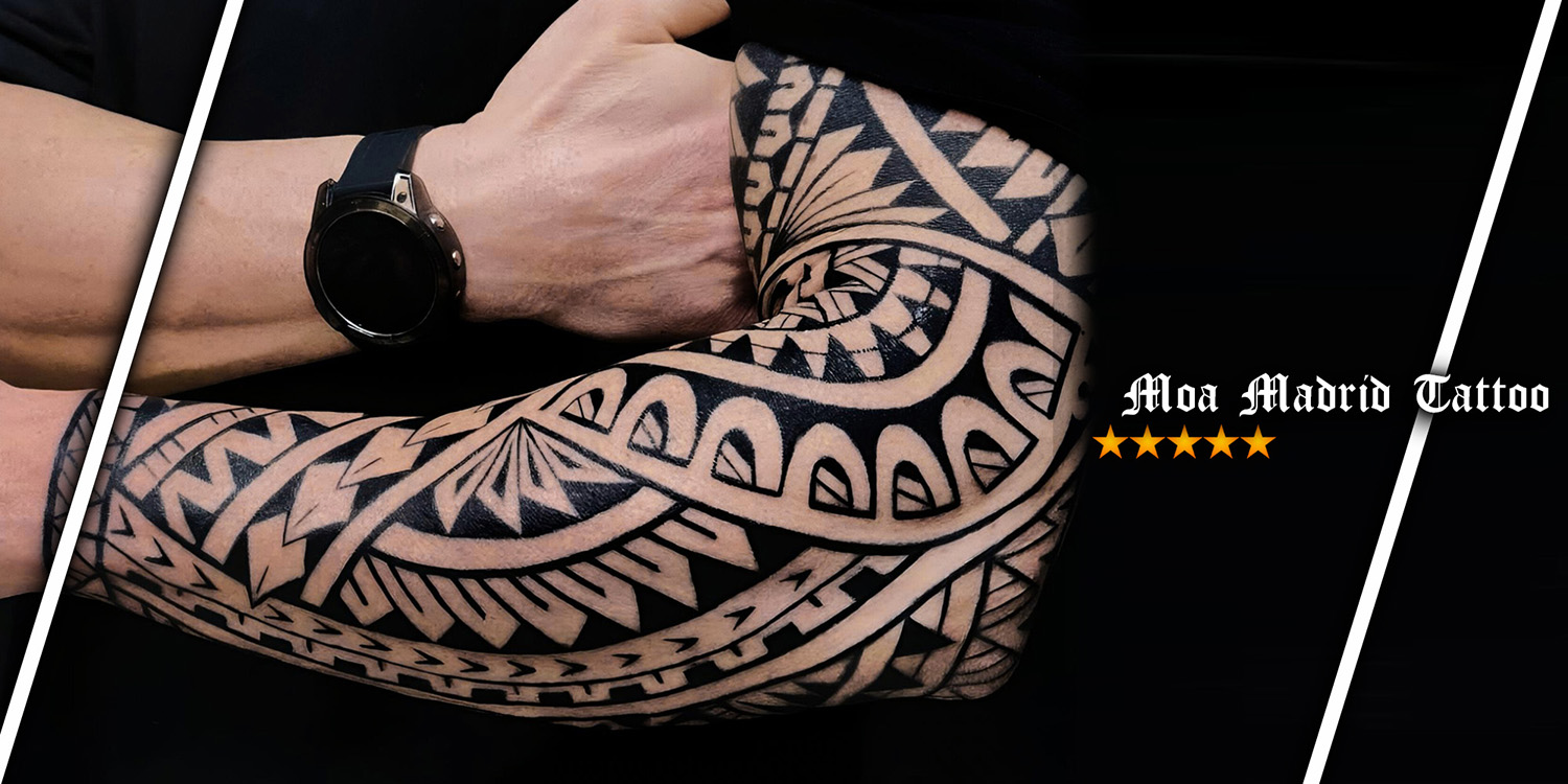 Opiniones de clientes sobre Moa Madrid Tattoo - Tatuaje samoano rodeando el antebrazo