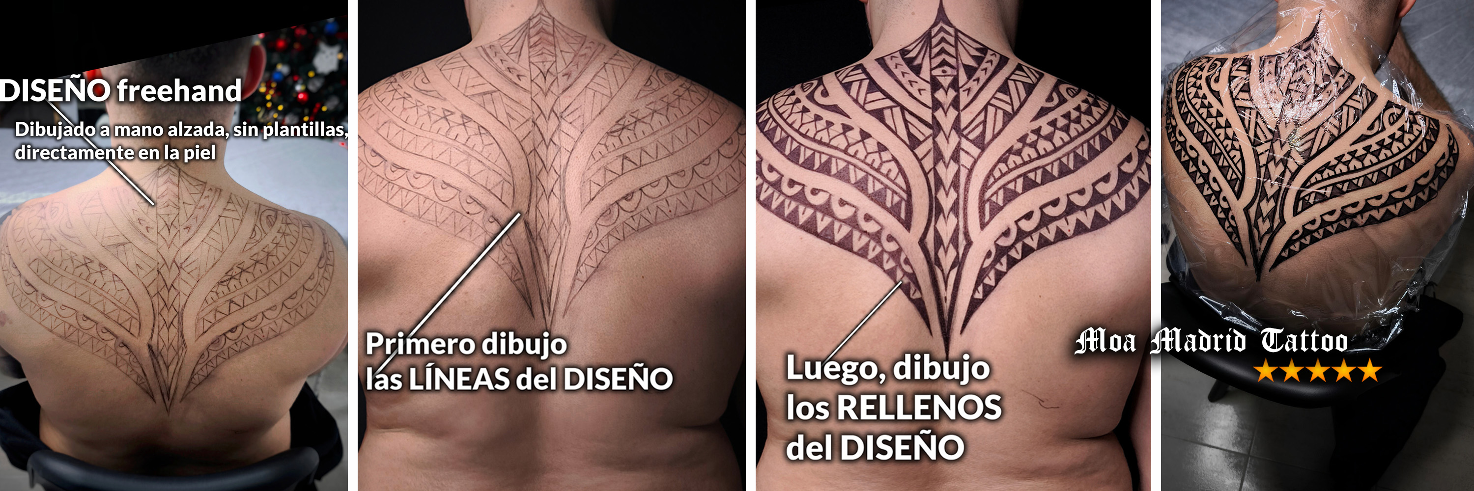 Novedades Moa Madrid Tattoo - Diseno freehand de tatuaje samoano